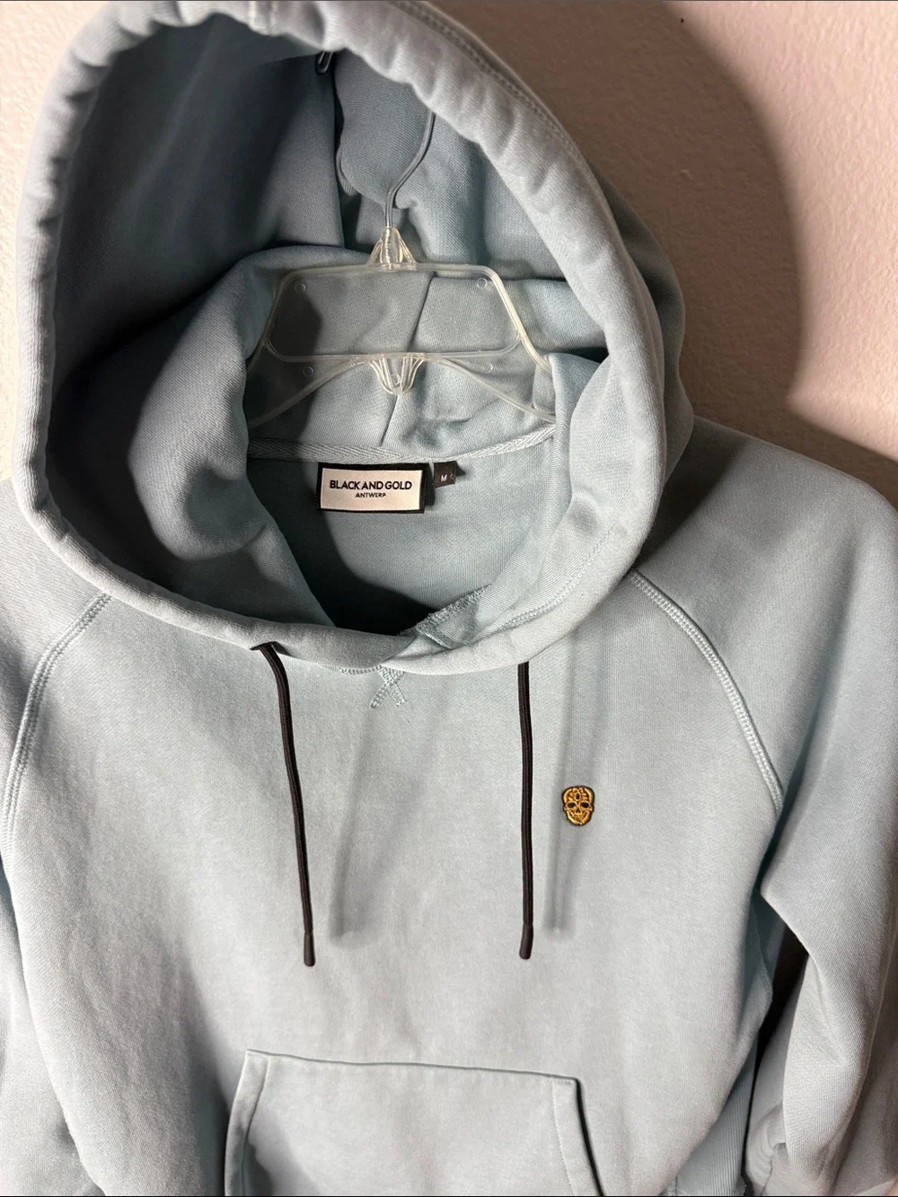 BLACK AND GOLD ANTWERP Sage Green Hoodie Sweatshirt M   (NWOT)